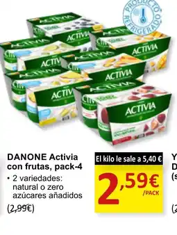 SPAR DANONE Activia con frutas oferta