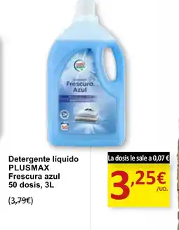 SPAR PLUSMAX Detergente líquido Frescura azul 50 dosis oferta