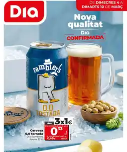 Dia DIA RAMBLER'S Cervesa 0,0 torrada oferta