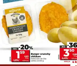 Dia SELECCIÓN DE DIA Burger crunchy chicken oferta
