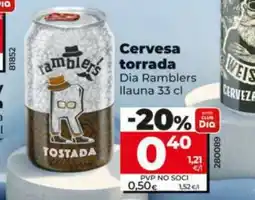 Dia DIA RAMBLERS Cervesa torrada oferta