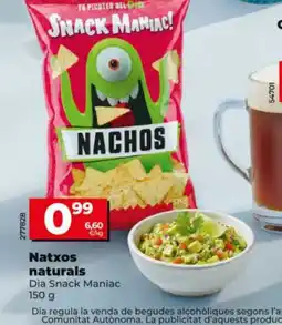 Dia DIA SNACK MANIAC Natxos nnaturals oferta