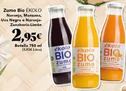Gadis EKOLO Zumo Bio Naranja, Manzana, Uva Negra o Naranja- Zanahoria-Limón oferta