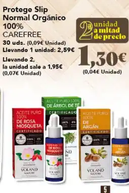 Gadis CAREFREE Protege Slip Normal Orgánico 100% oferta
