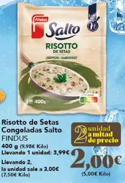 Gadis FINDUS Risotto de Setas Congeladas Salto oferta