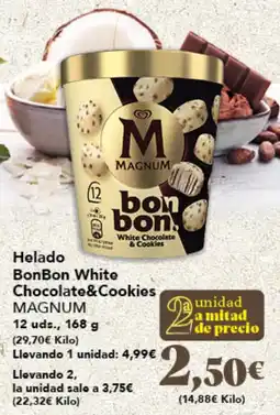 Gadis MAGNUM Helado BonBon White Chocolate&Cookies oferta