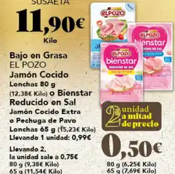 Gadis EL POZO Bajo en Grasa Jamón Cocido Lonchas oferta