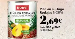 Gadis NORVI Piña en su Jugo Rodajas oferta