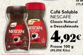 Gadis NESCAFÉ Café Soluble Classic Natural o Descafeinado oferta