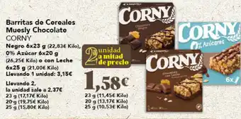 Gadis CORNY Barritas de Cereales Muesly Chocolate oferta