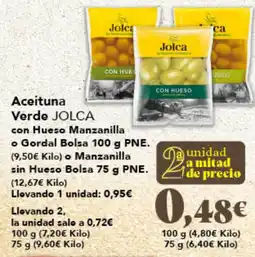 Gadis Verde con Hueco Manzanilla o Gordal Bolsa o manzanilla sin hueso bolsa oferta