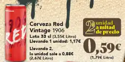 Gadis 1906 Cerveza Red Vintage oferta