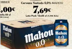 Gadis MAHOU Cerveza Tostada 0,0% oferta