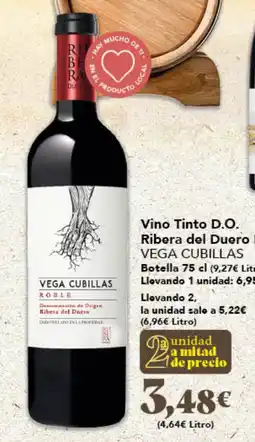 Gadis VEGA CUBILLAS Vino Tinto D.O. Ribera del Duero Roble oferta