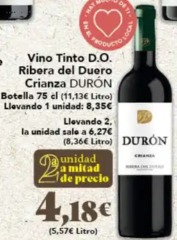 Gadis DURON Vino Tinto D.O. Ribera del Duero Crianza oferta