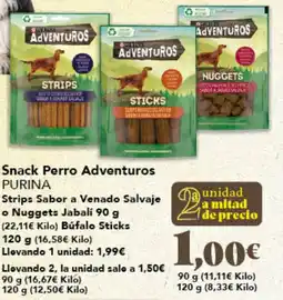 Gadis Snack Perro Adventuros Strips Sabor a Venado Salvaje o Nuggets Jabalí Búfalo Sticks oferta