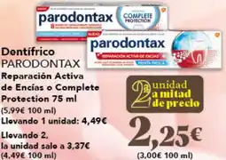 Gadis PARODONTAX Dentifrico Reparación Activa de Encías o Complete Protection oferta