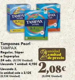 Gadis TAMPAX Tampones Pearl Regular, Súper oferta