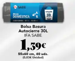 Gadis IFA SABE Bolsa Basura Autocierre oferta