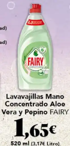 Gadis FAIRY Lavavajillas Mano Concentrado Aloe Vera y Pepino oferta