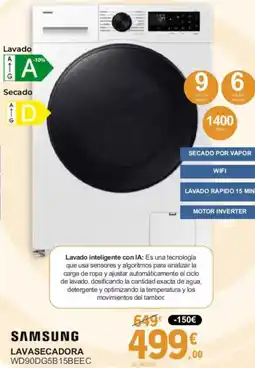 E.Leclerc SAMSUNG Lavasecadora wd90dg5b15beec oferta