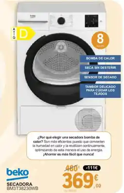 E.Leclerc BEKO Secadora bm3t38230wb oferta