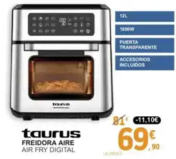 E.Leclerc TAURUS Freidora aire air fry digital oferta