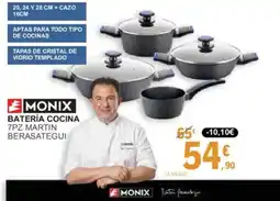 E.Leclerc MONIX Batería cocina 7pz martin berasategui oferta