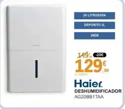 E.Leclerc HAIER Deshumidificador ag20bb1taa oferta