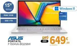 E.Leclerc ASUS Portátil f1504va-bq258w oferta