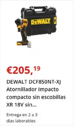 Worten DEWALT DCF850NT-XJ Atornillador Impacto compacto sin escobillas XR 18V sin... oferta