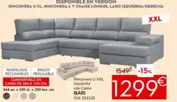 Conforama Rinconera u xxl izquierda con cama bari oferta