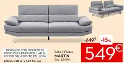 Conforama Sofá 3 plazas martin oferta
