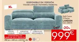 Conforama Sofá cama 3 plazas landon oferta
