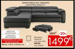 Conforama Rinconera Izquierda con Cama Piel maya oferta