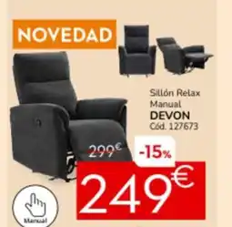Conforama Sillón relax manual devon oferta