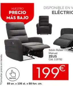 Conforama Sillón relax manual zeus oferta
