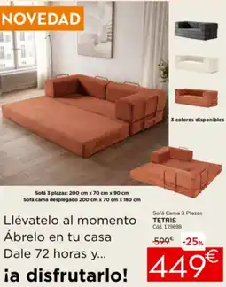 Conforama Sofá cama 3 plazas tetris oferta