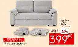 Conforama Sofá cama 3 plazas gina oferta