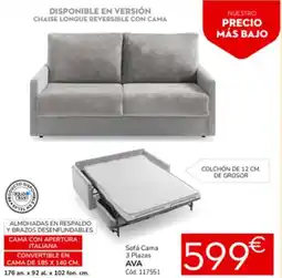 Conforama Sofá cama 3 plazas ava oferta