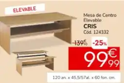 Conforama Mesa de centro elevable cris oferta