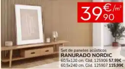 Conforama Set de paneles acústicos ranurado nordic oferta