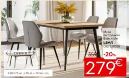 Conforama Mesa de comedor extensible lean oferta