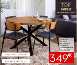 Conforama Conjunto de mesa de comedor redonda savannah oferta