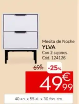 Conforama Mesita de noche ylva oferta