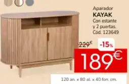 Conforama Aparador kayak con estante y 2 puertas oferta