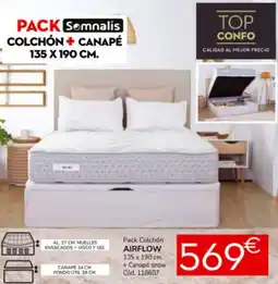 Conforama Pack colchón airflow oferta