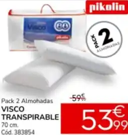 Conforama PIKOLIN Pack 2 almohadas visco transpirable oferta