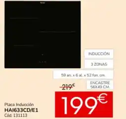 Conforama Placa inducción hai633cd/e1 oferta