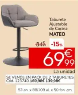 Conforama Taburete ajustable de cocina mateo oferta